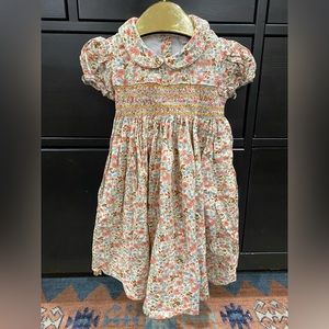 4T Floral smoked fall dress for toddlers